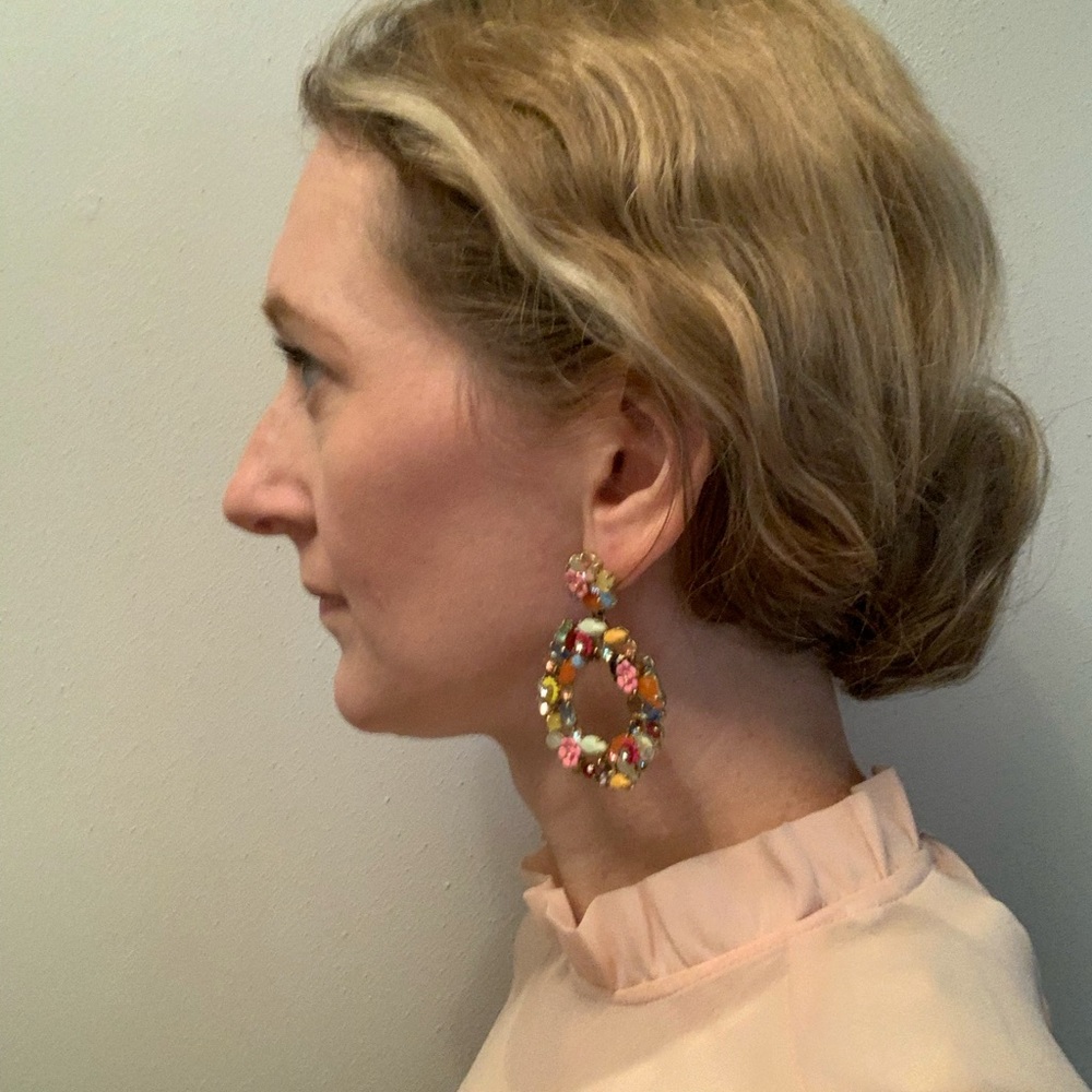 J. Crew floral earrings